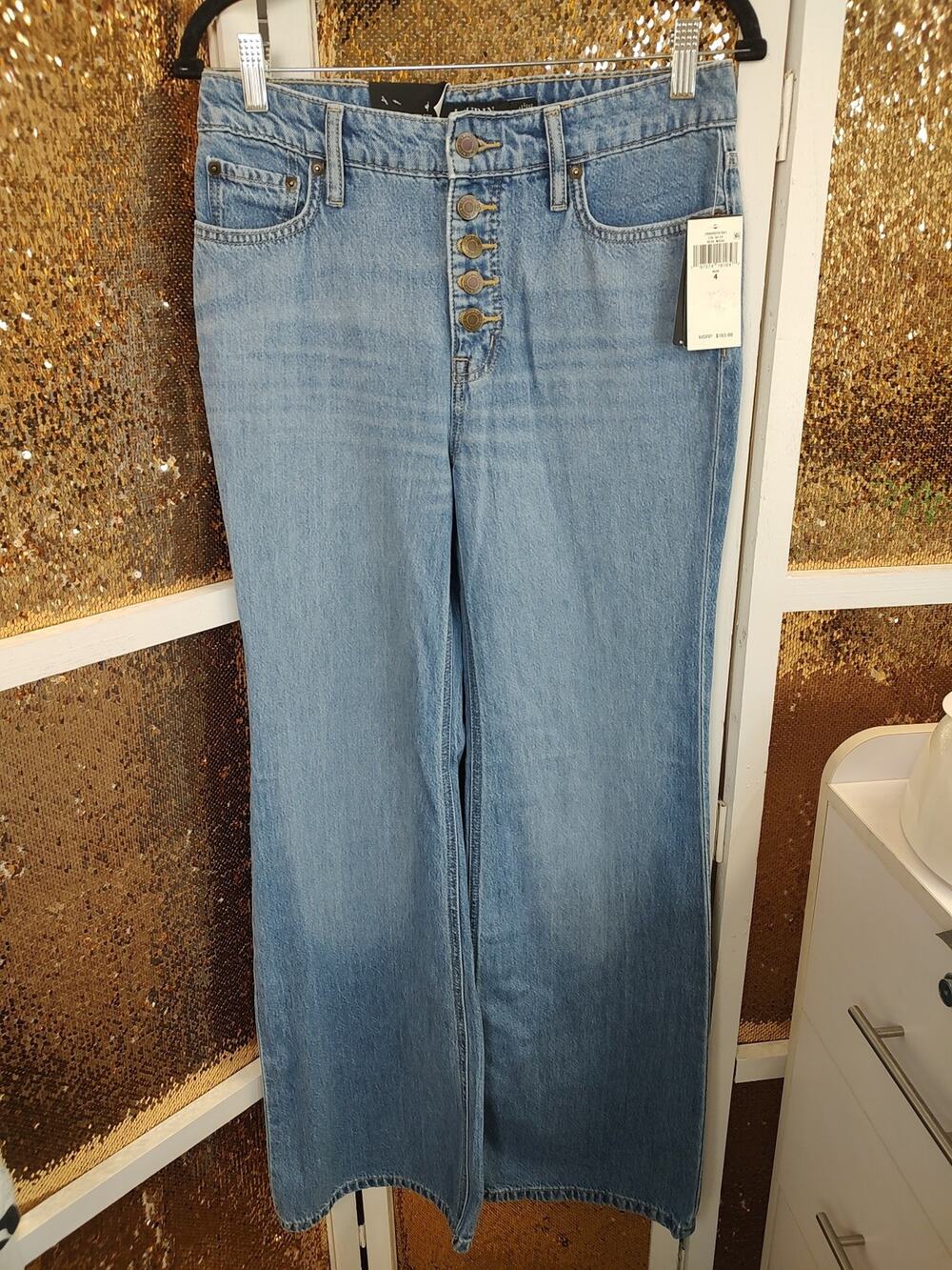 Ralph Lauren High Rise Flare Button Fly Size 27 / 4 Tall New With Tags $165